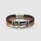 Christian Cross Double Leather Bracelet