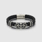 Fleurdelis Cross Double Leather Bracelet