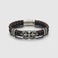 Fleurdelis Cross Double Leather Bracelet