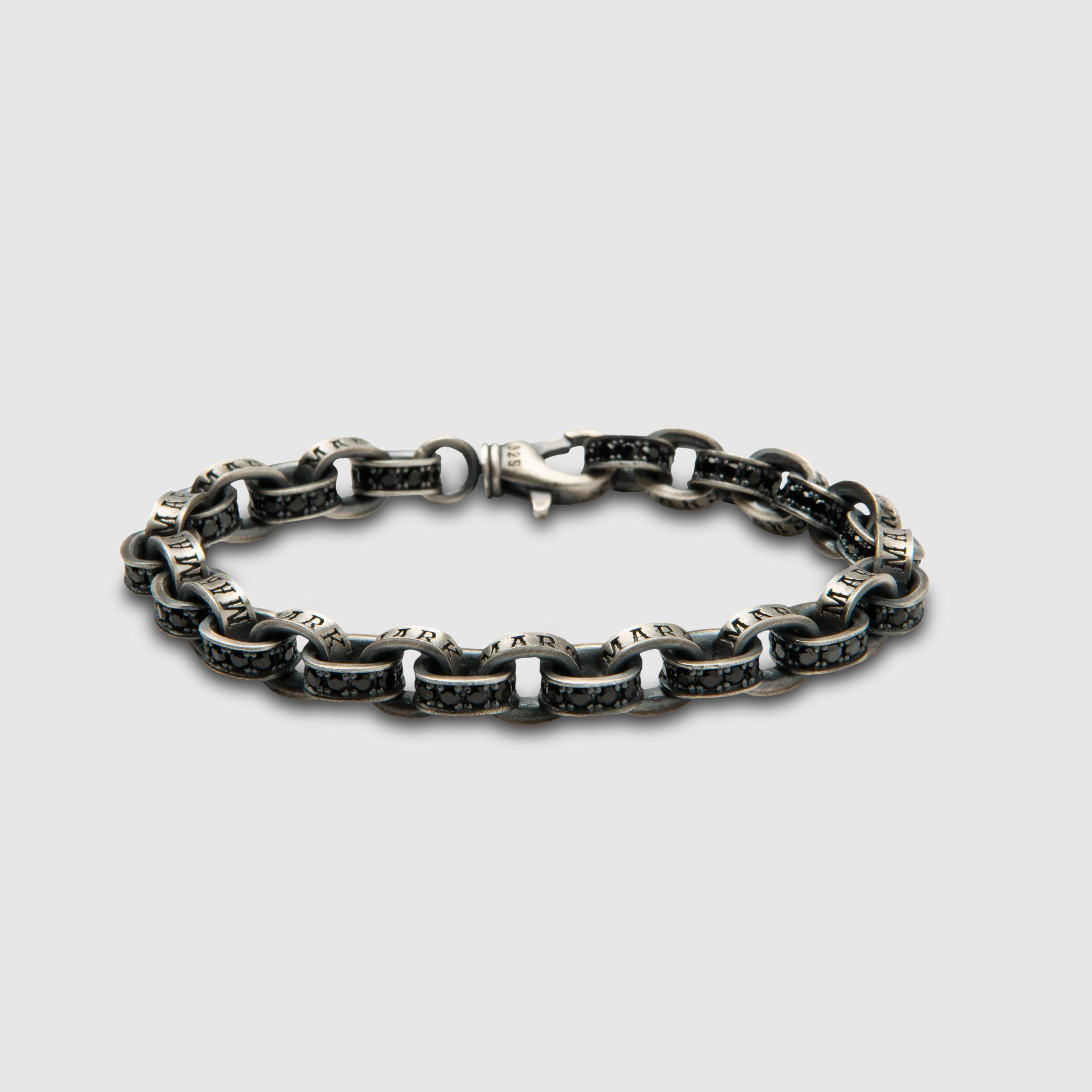 M.S Black Pave Link Bracelet