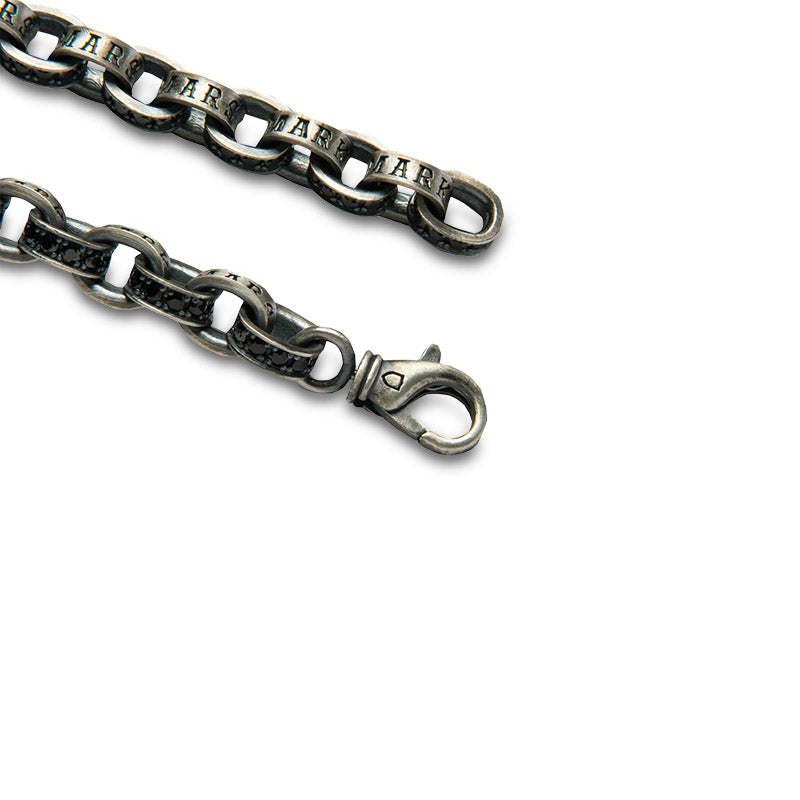 M.S Black Pave Link Bracelet