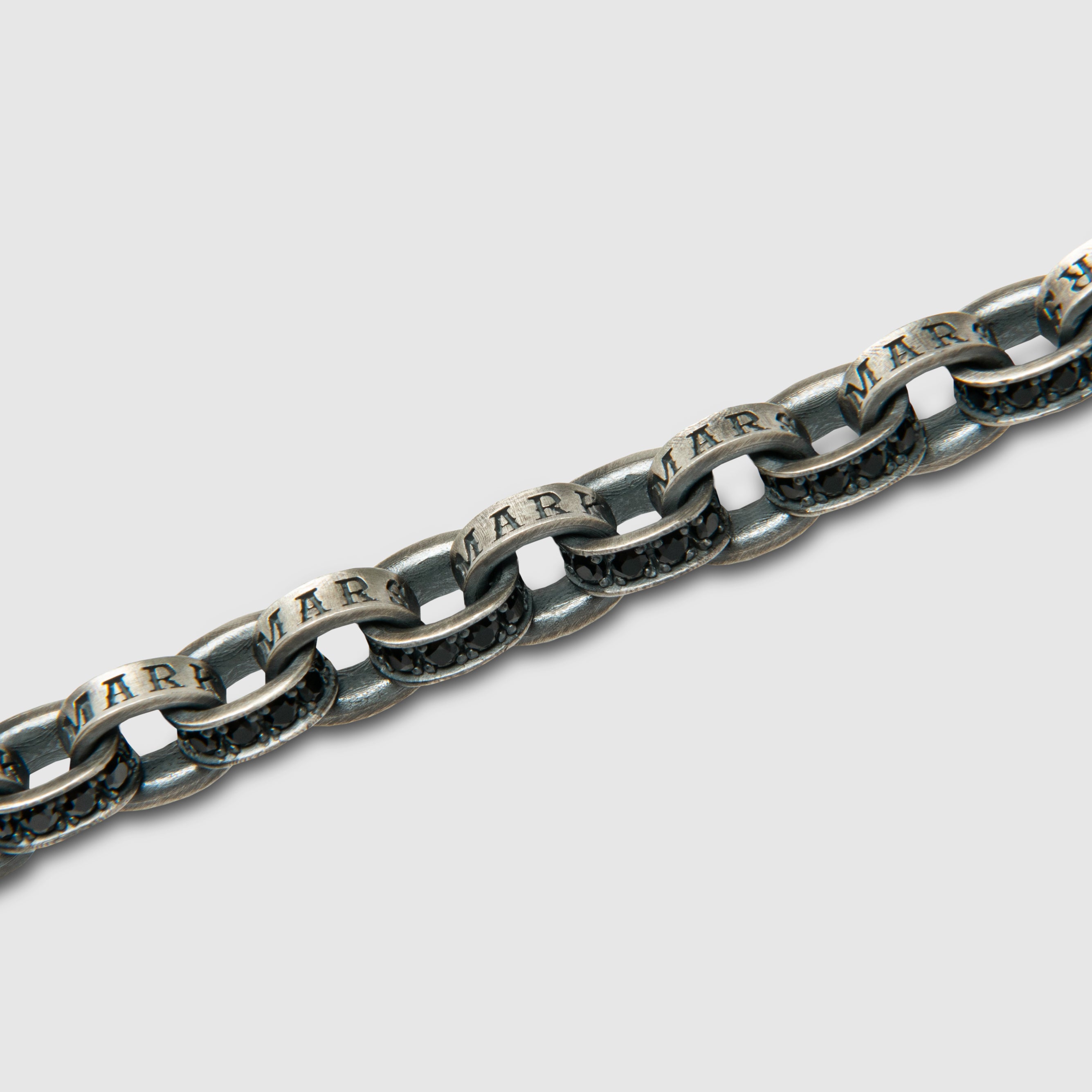 M.S Black Pave Link Bracelet