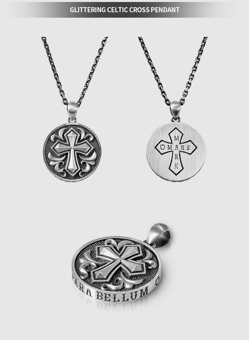 Glittering Celtic Cross Pendant