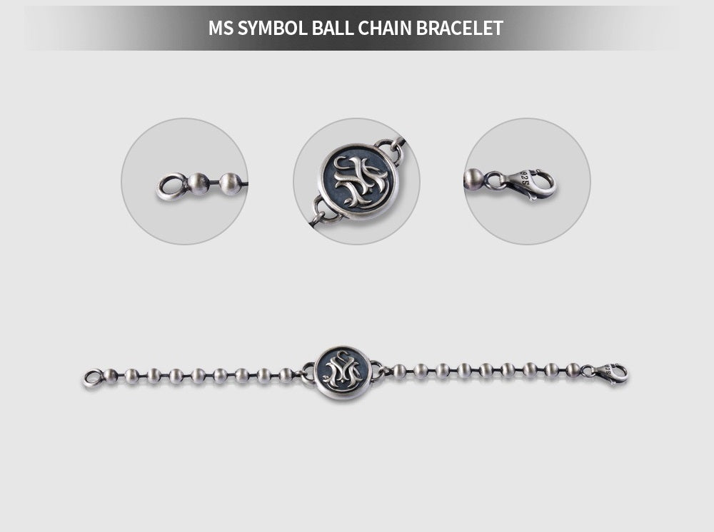 MS SYMBOL BALL CHAIN BRACELET