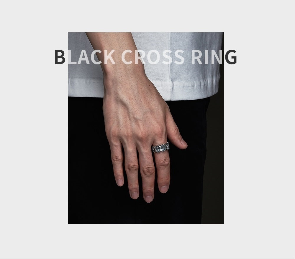 Black Cross Ring