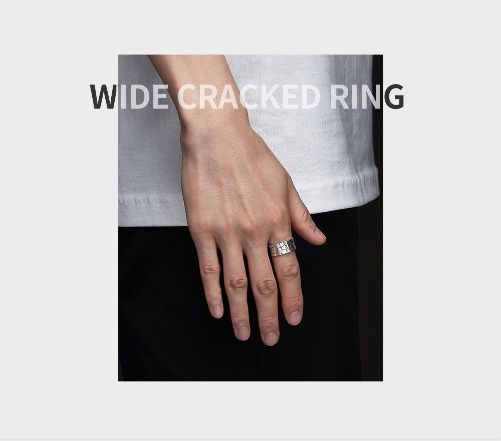 Wide Cracked Ring