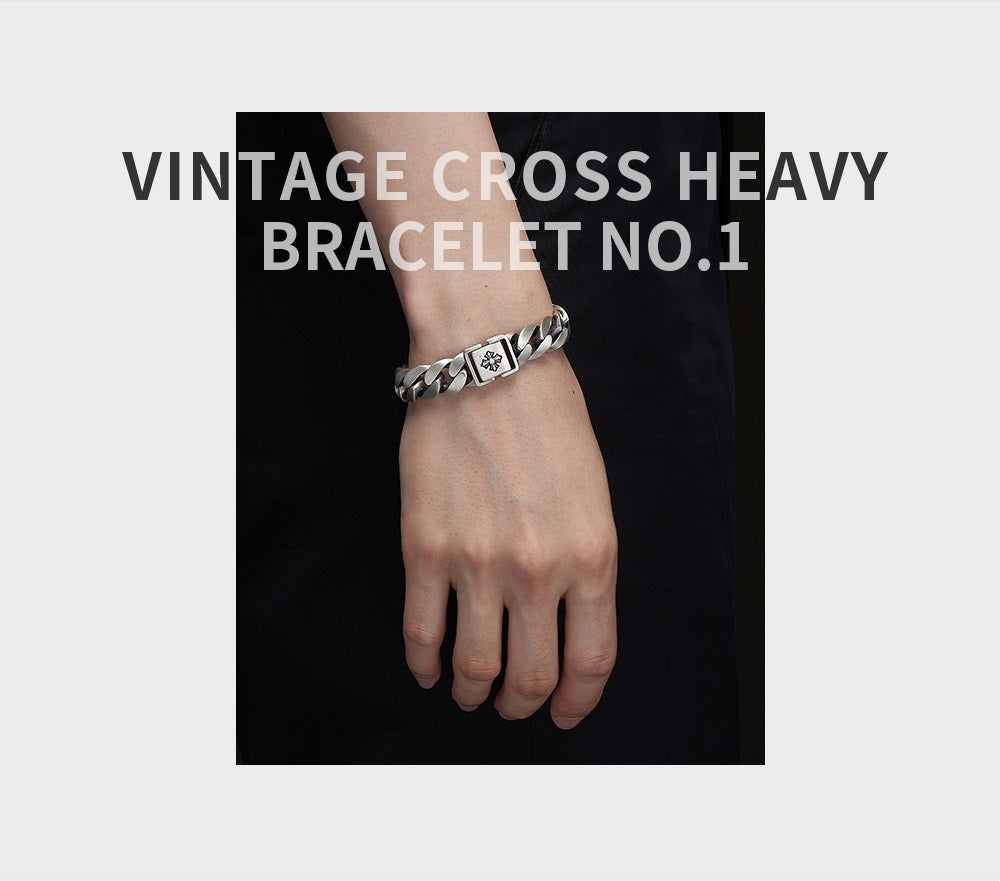 Vintage Cross Heavy Bracelet No.1