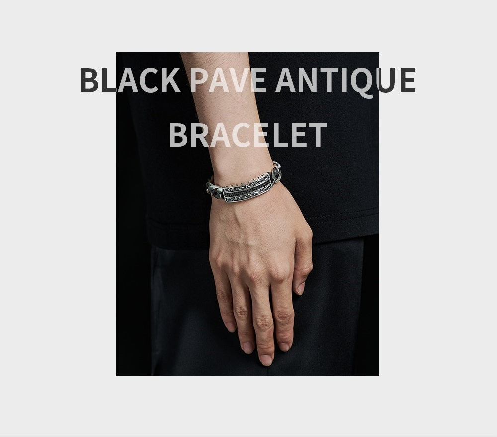 Black Pave Antique Bracelet