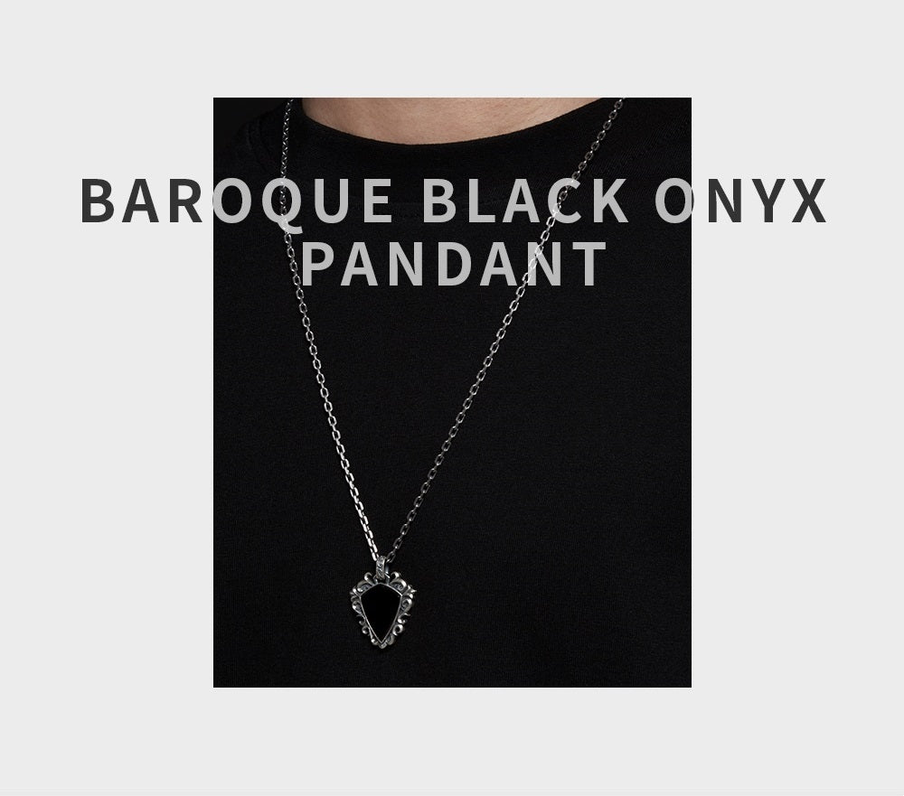 Baroque Black Onyx Pendant