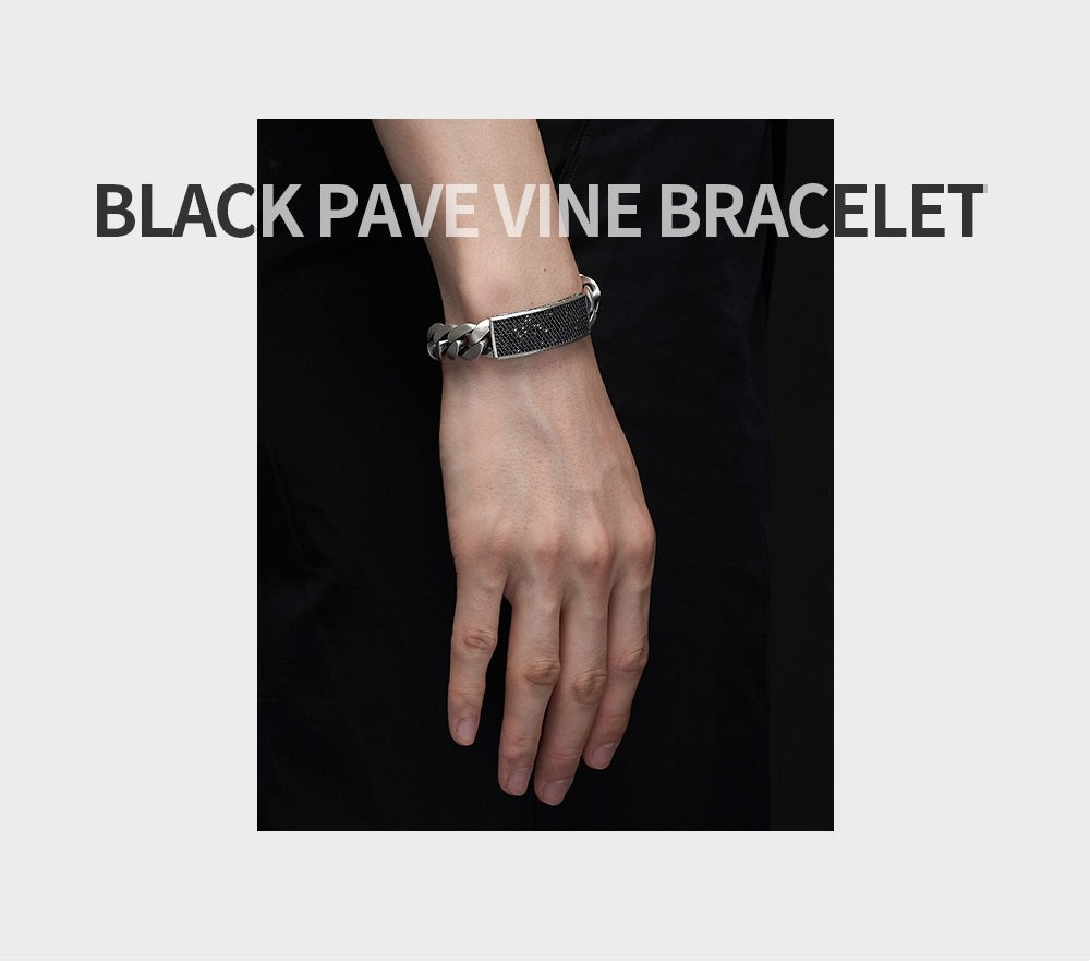 Black Pave Vine Bracelet