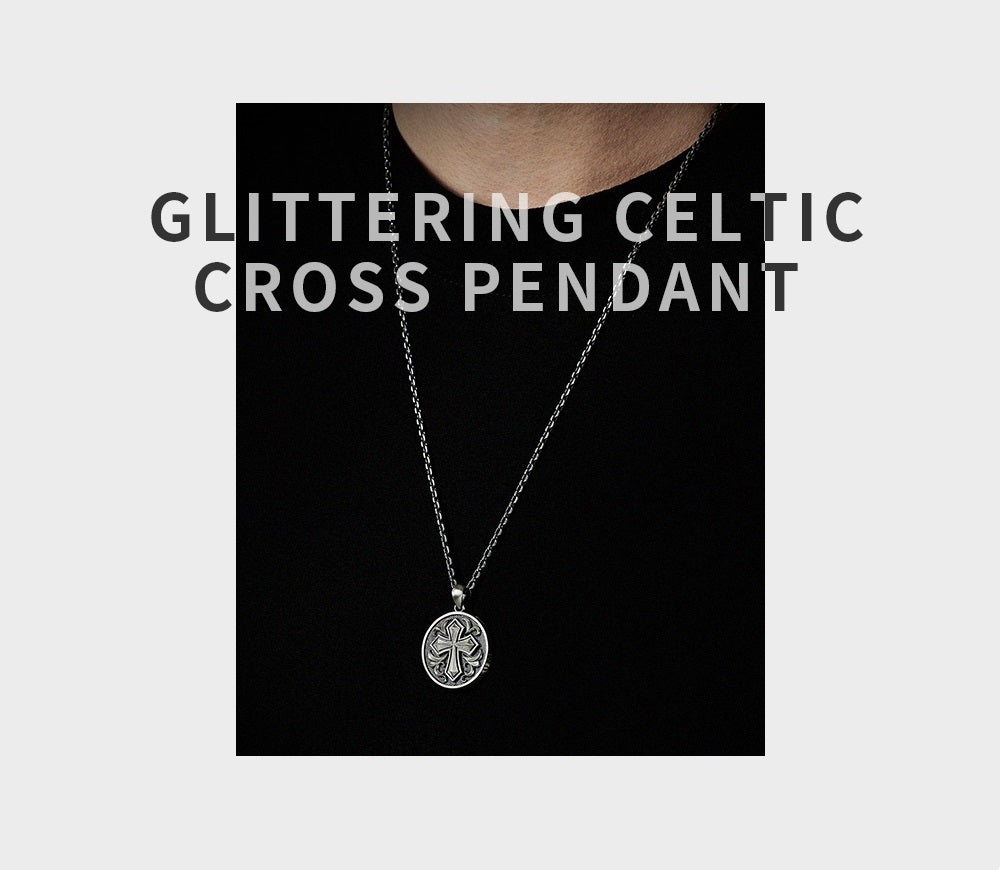 Glittering Celtic Cross Pendant