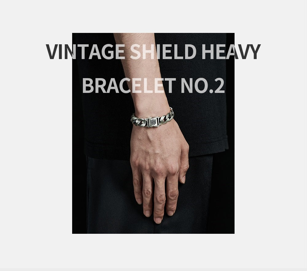 Vintage Shield Heavy Bracelet No.2