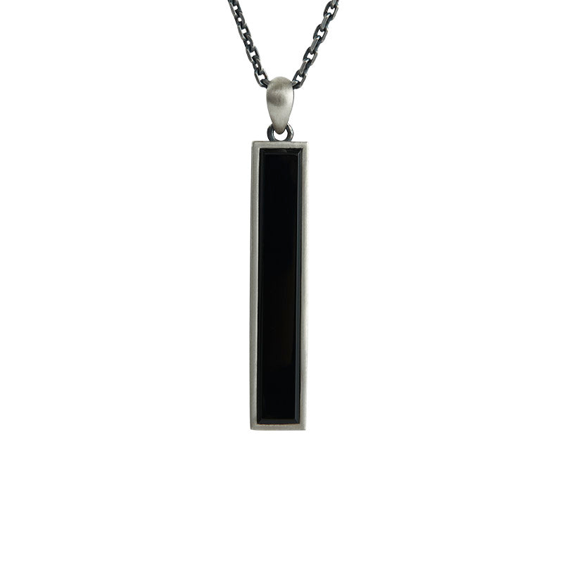 Rectangular Black Onyx Pendant NO.2