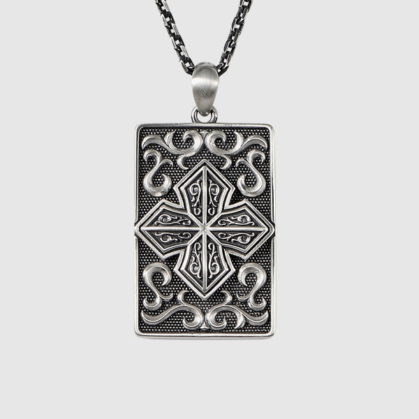 Cartouche Cross Pendant