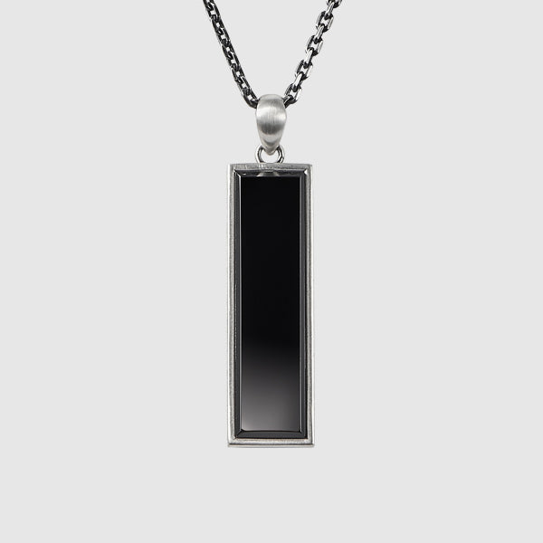 Rectangular Black Onyx Pendant No.4